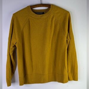 Banana Republic 100% Italian Merino Wool Golden Crew Neck Sweater Womens Size XL